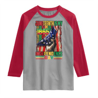 Juneteenth Is My Independence Day Raglan Shirt Black Pride American Flag