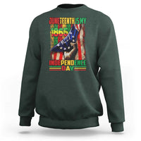 Juneteenth Is My Independence Day Sweatshirt Black Pride American Flag