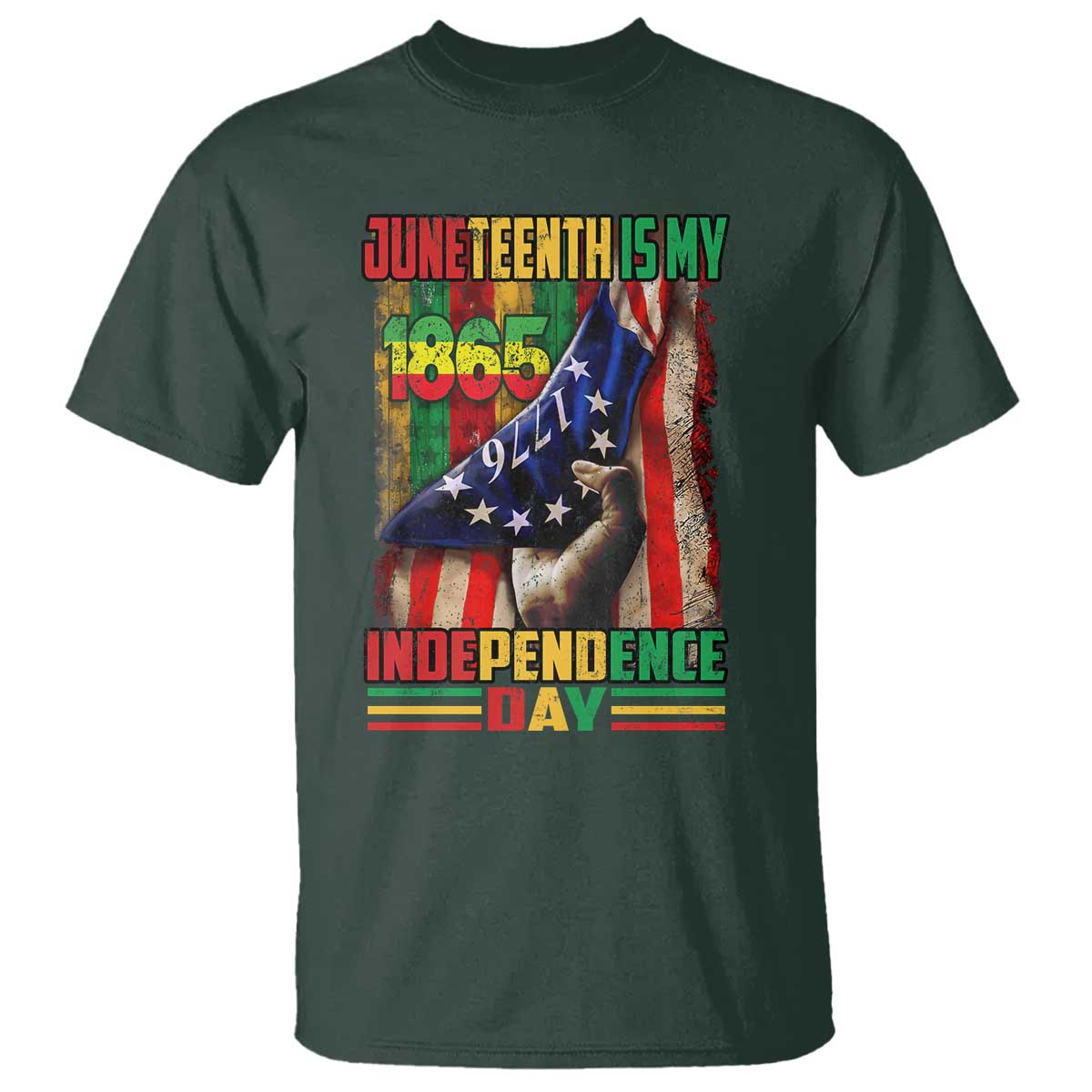 Juneteenth Is My Independence Day T Shirt Black Pride American Flag