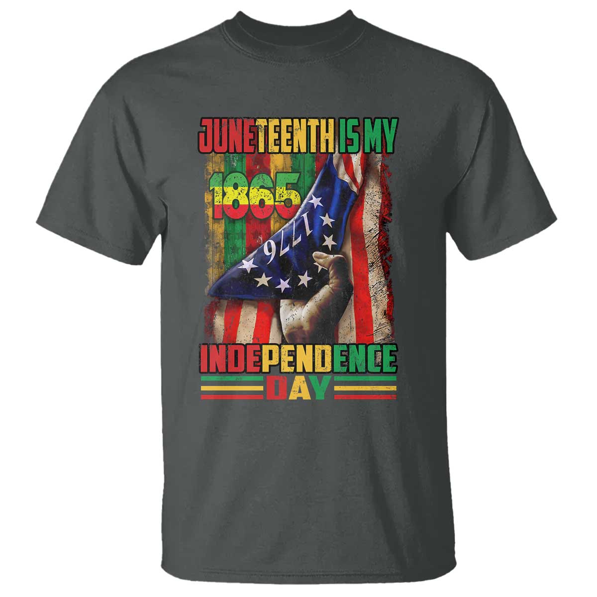 Juneteenth Is My Independence Day T Shirt Black Pride American Flag