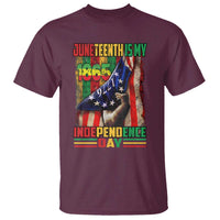 Juneteenth Is My Independence Day T Shirt Black Pride American Flag