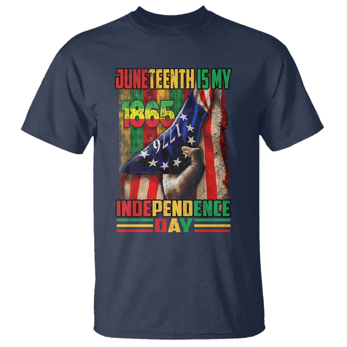 Juneteenth Is My Independence Day T Shirt Black Pride American Flag