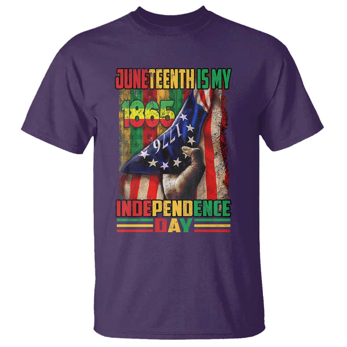 Juneteenth Is My Independence Day T Shirt Black Pride American Flag