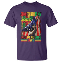 Juneteenth Is My Independence Day T Shirt Black Pride American Flag