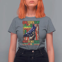 Juneteenth Is My Independence Day T Shirt For Women Black Pride American Flag