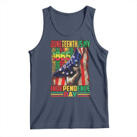 Juneteenth Is My Independence Day Tank Top Black Pride American Flag
