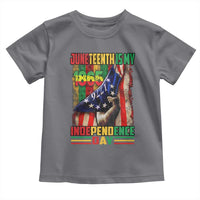 Juneteenth Is My Independence Day Toddler T Shirt Black Pride American Flag