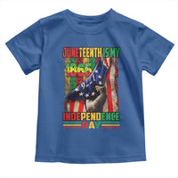 Juneteenth Is My Independence Day Toddler T Shirt Black Pride American Flag