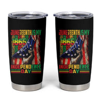 Juneteenth Is My Independence Day Tumbler Cup Black Pride American Flag