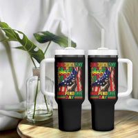 Juneteenth Is My Independence Day Tumbler With Handle Black Pride American Flag
