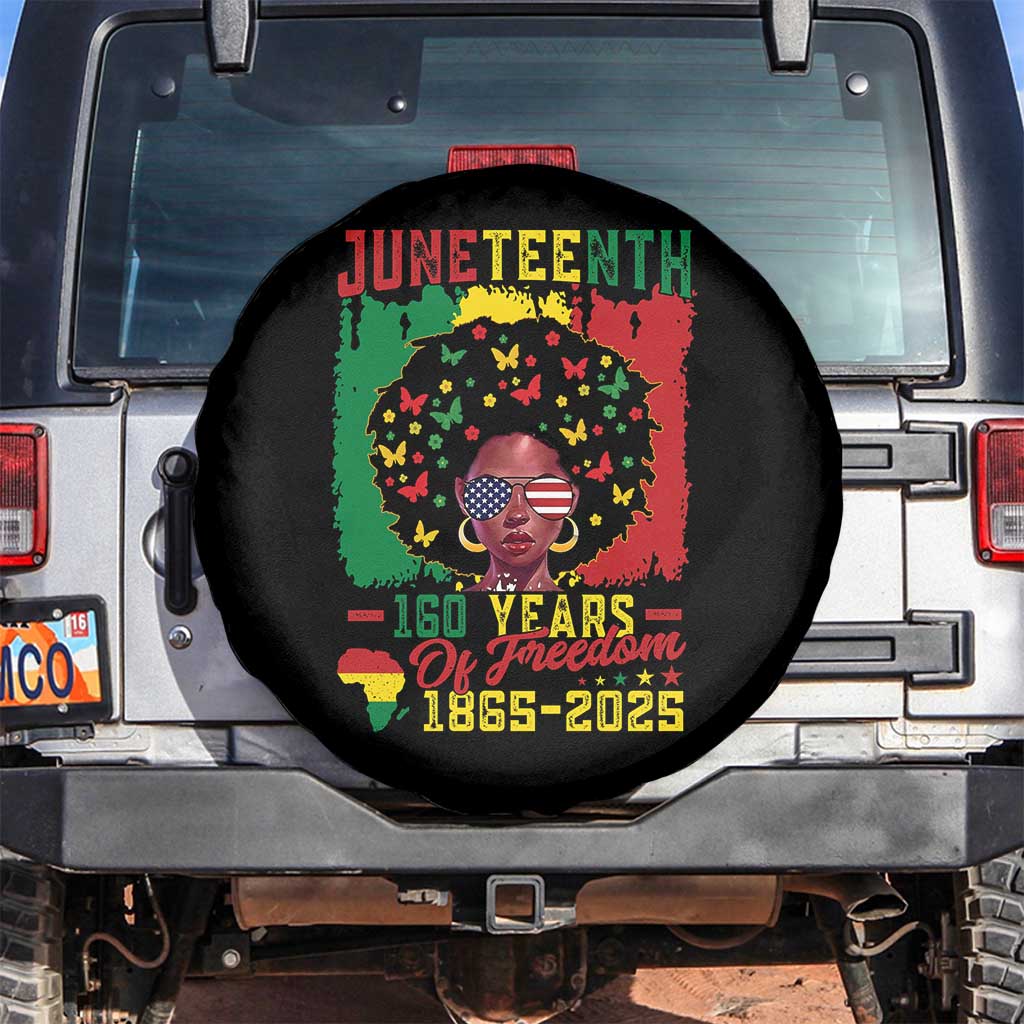 Juneteenth 160 Years Of Freedom Spare Tire Cover African American Pride - Wonder Print Shop