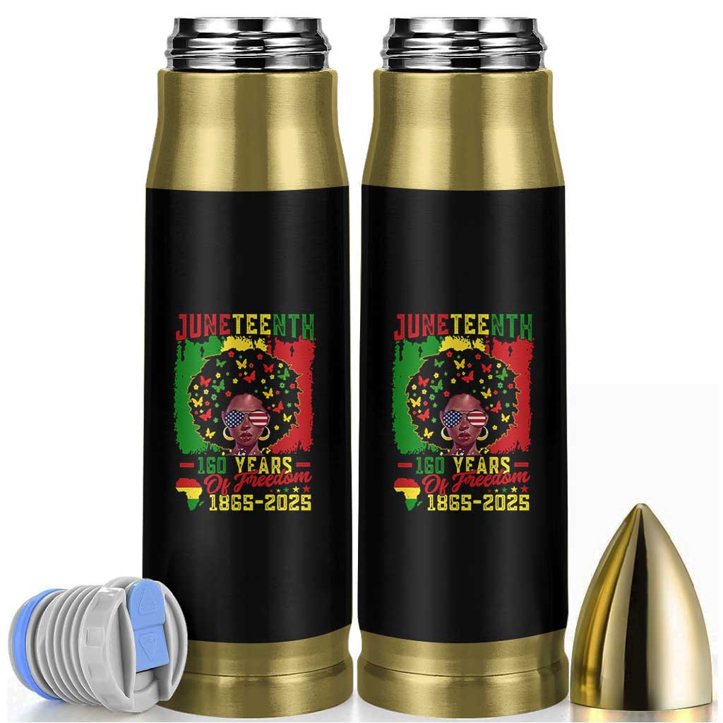Juneteenth 160 Years Of Freedom Bullet Tumbler African American Pride - Wonder Print Shop