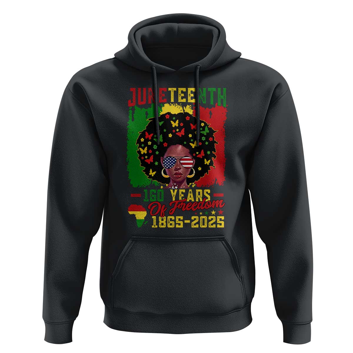 Juneteenth 160 Years Of Freedom Hoodie African American Pride - Wonder Print Shop