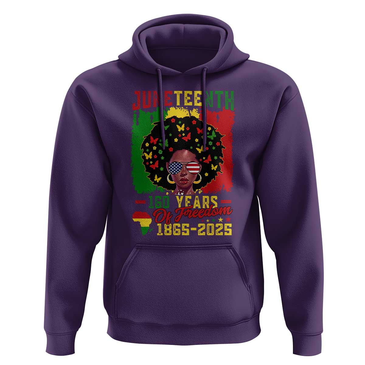 Juneteenth 160 Years Of Freedom Hoodie African American Pride - Wonder Print Shop