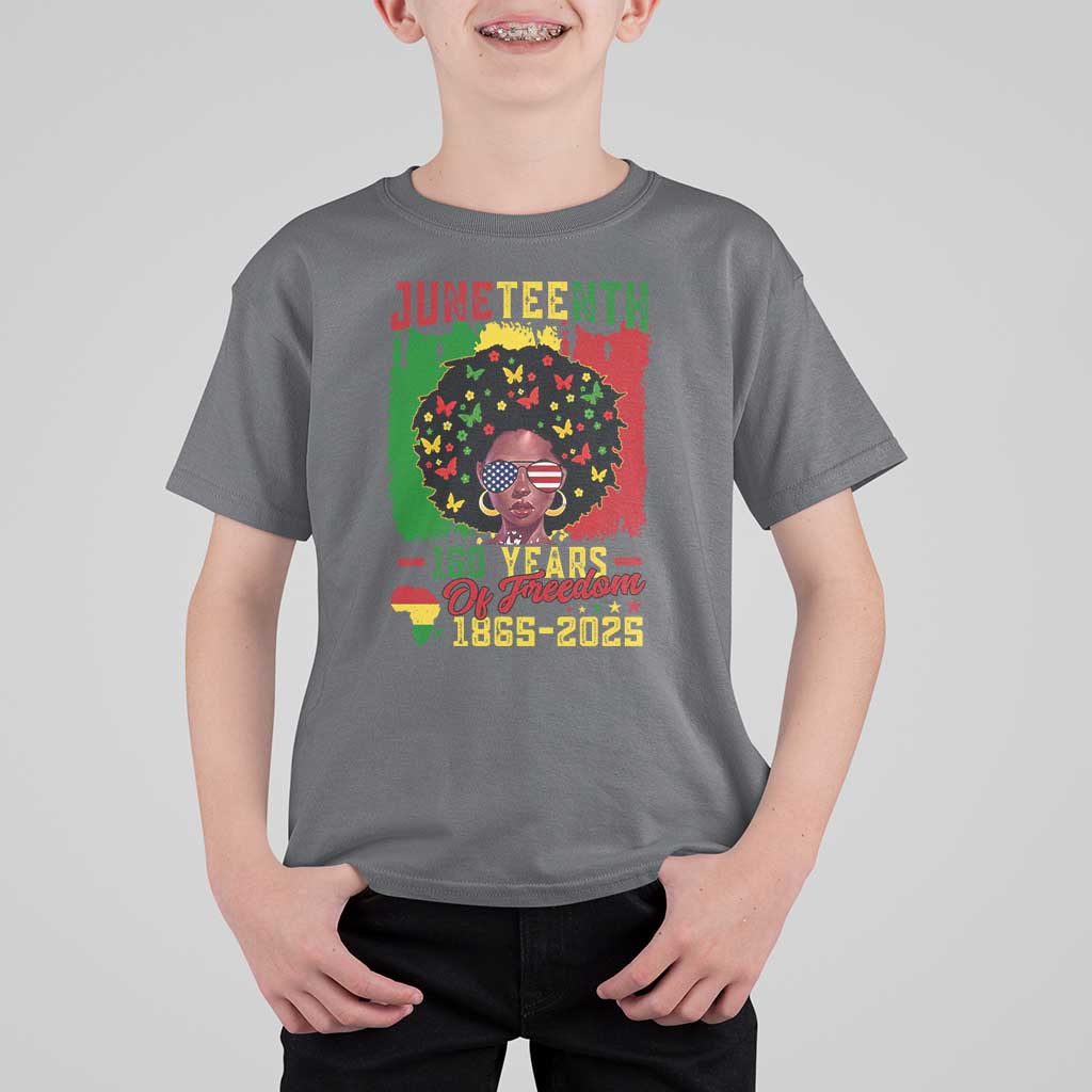 Juneteenth 160 Years Of Freedom T Shirt For Kid African American Pride - Wonder Print Shop