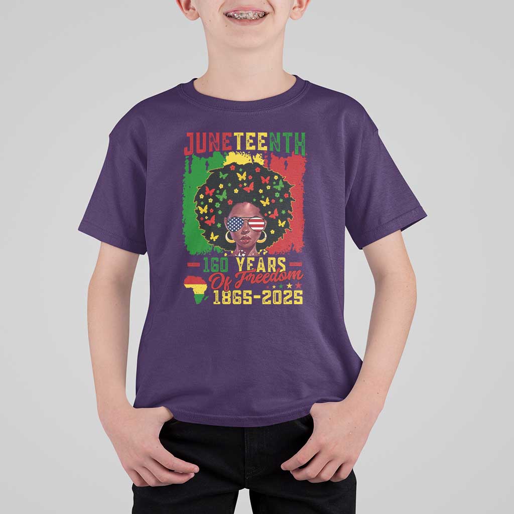 Juneteenth 160 Years Of Freedom T Shirt For Kid African American Pride - Wonder Print Shop