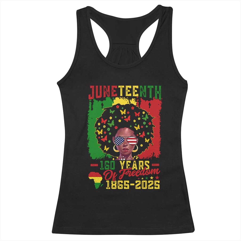 Juneteenth 160 Years Of Freedom Racerback Tank Top African American Pride - Wonder Print Shop