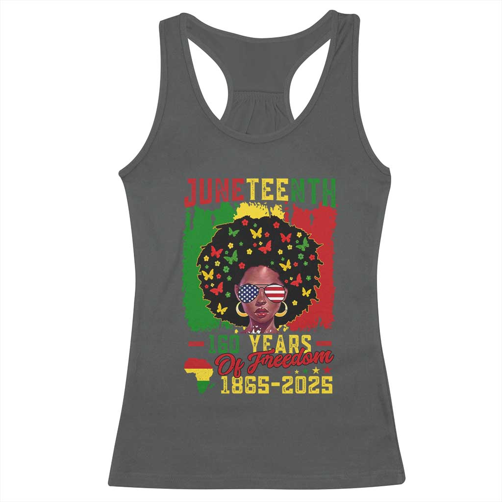 Juneteenth 160 Years Of Freedom Racerback Tank Top African American Pride - Wonder Print Shop