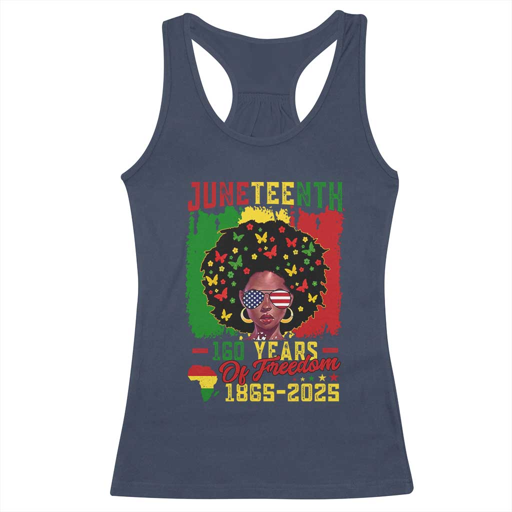Juneteenth 160 Years Of Freedom Racerback Tank Top African American Pride - Wonder Print Shop