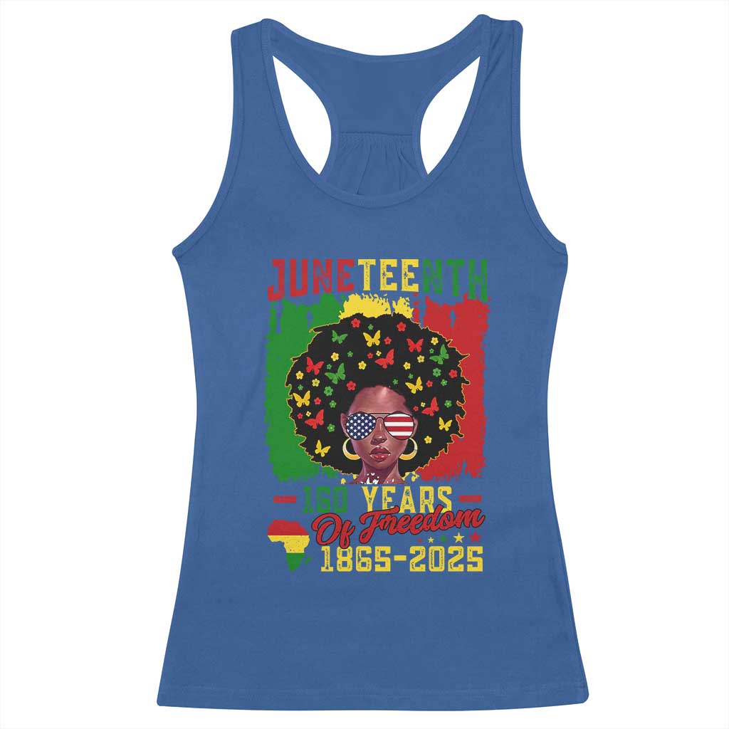 Juneteenth 160 Years Of Freedom Racerback Tank Top African American Pride - Wonder Print Shop