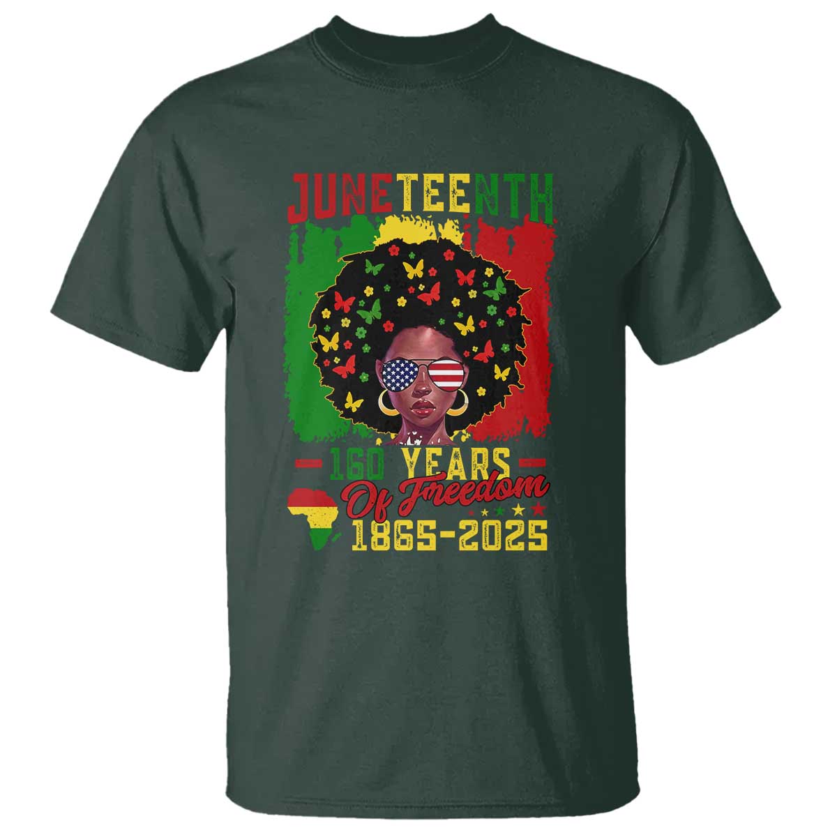Juneteenth 160 Years Of Freedom T Shirt African American Pride - Wonder Print Shop