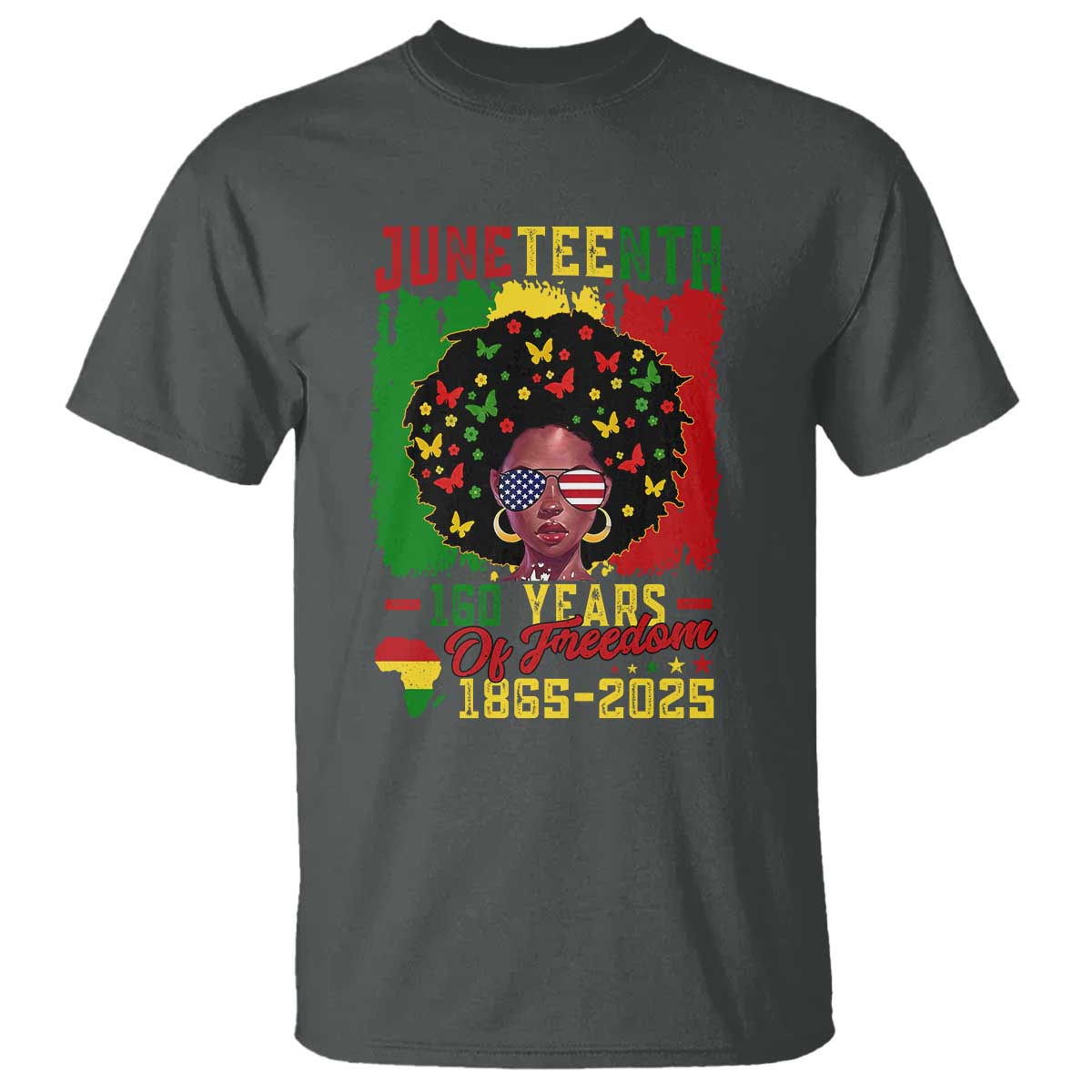 Juneteenth 160 Years Of Freedom T Shirt African American Pride - Wonder Print Shop