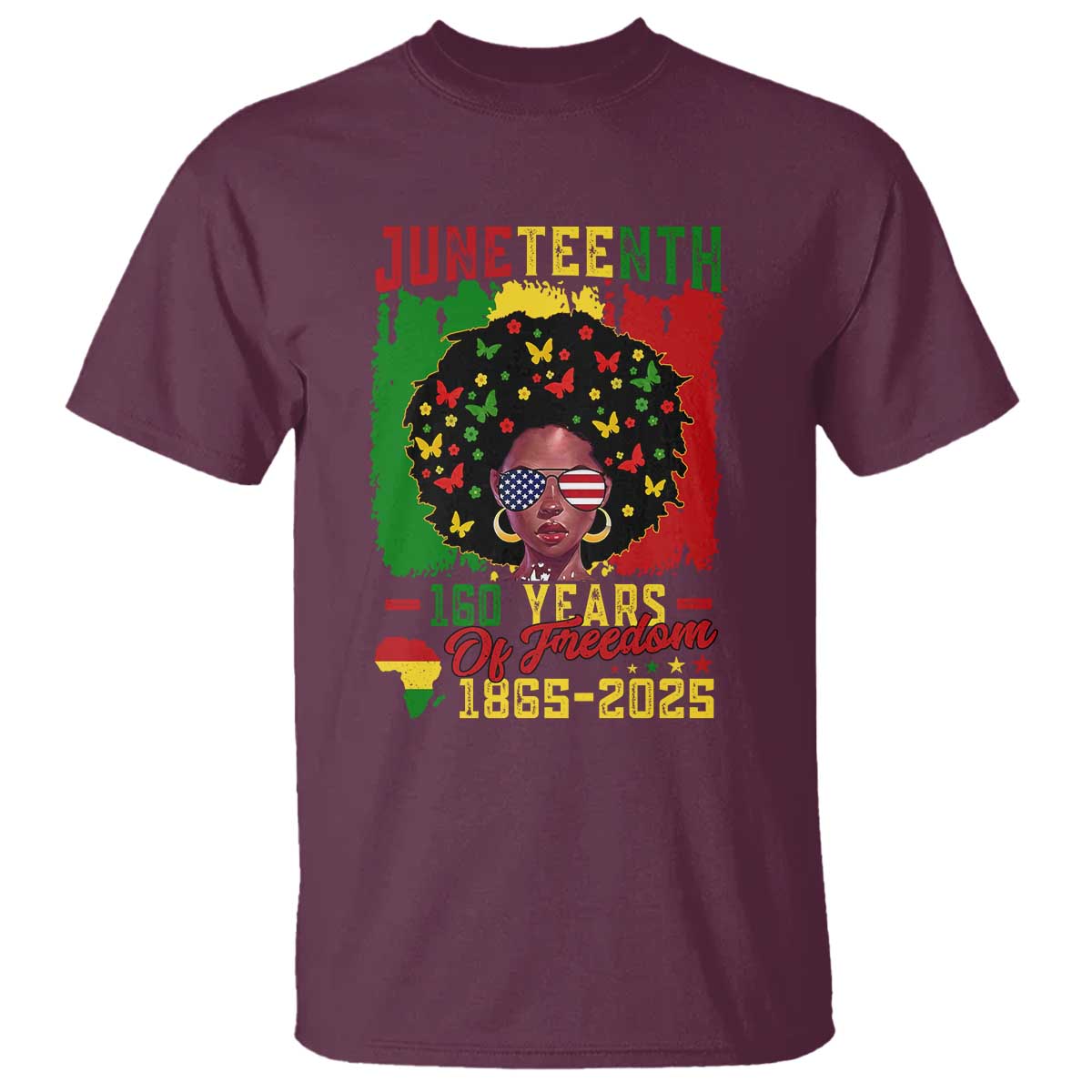 Juneteenth 160 Years Of Freedom T Shirt African American Pride - Wonder Print Shop
