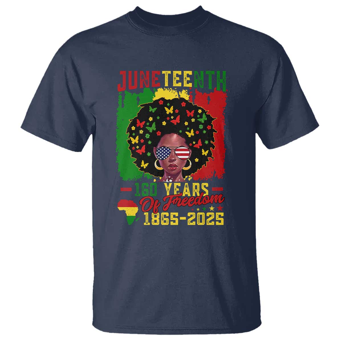 Juneteenth 160 Years Of Freedom T Shirt African American Pride - Wonder Print Shop