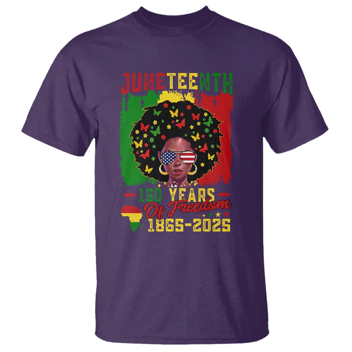 Juneteenth 160 Years Of Freedom T Shirt African American Pride - Wonder Print Shop