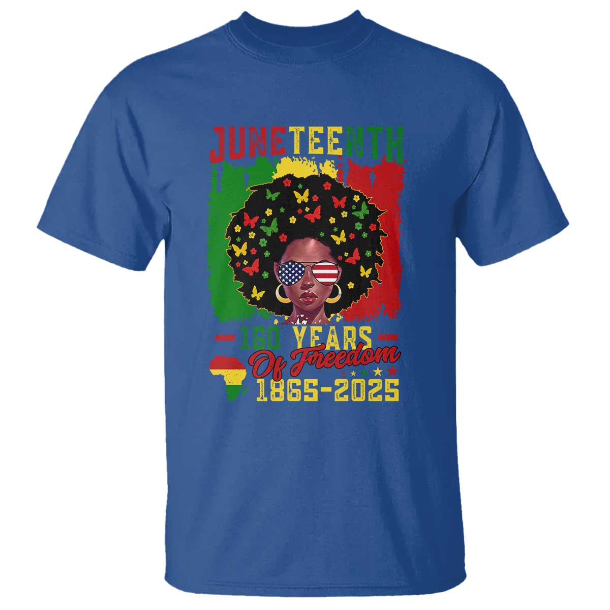 Juneteenth 160 Years Of Freedom T Shirt African American Pride - Wonder Print Shop