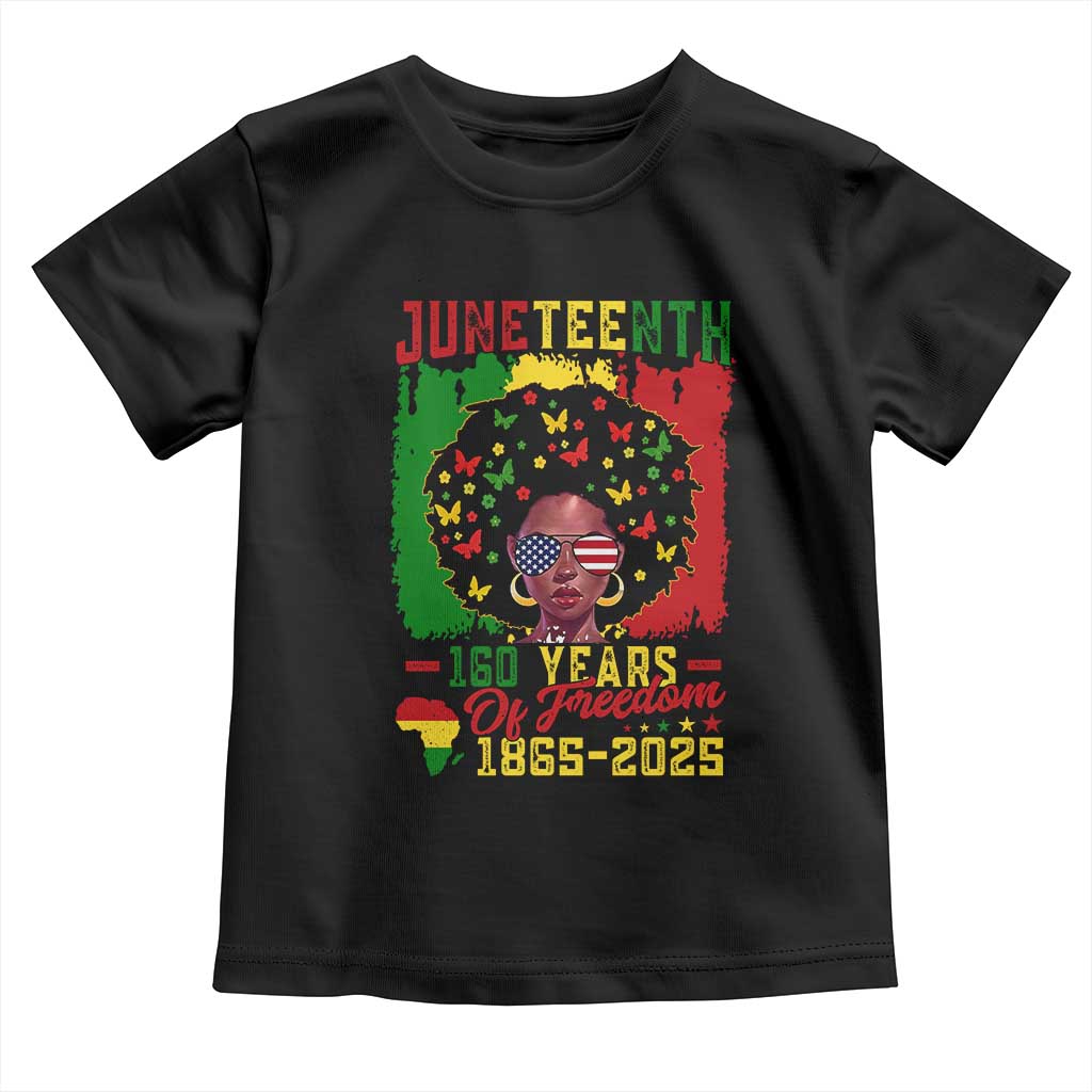 Juneteenth 160 Years Of Freedom Toddler T Shirt African American Pride - Wonder Print Shop