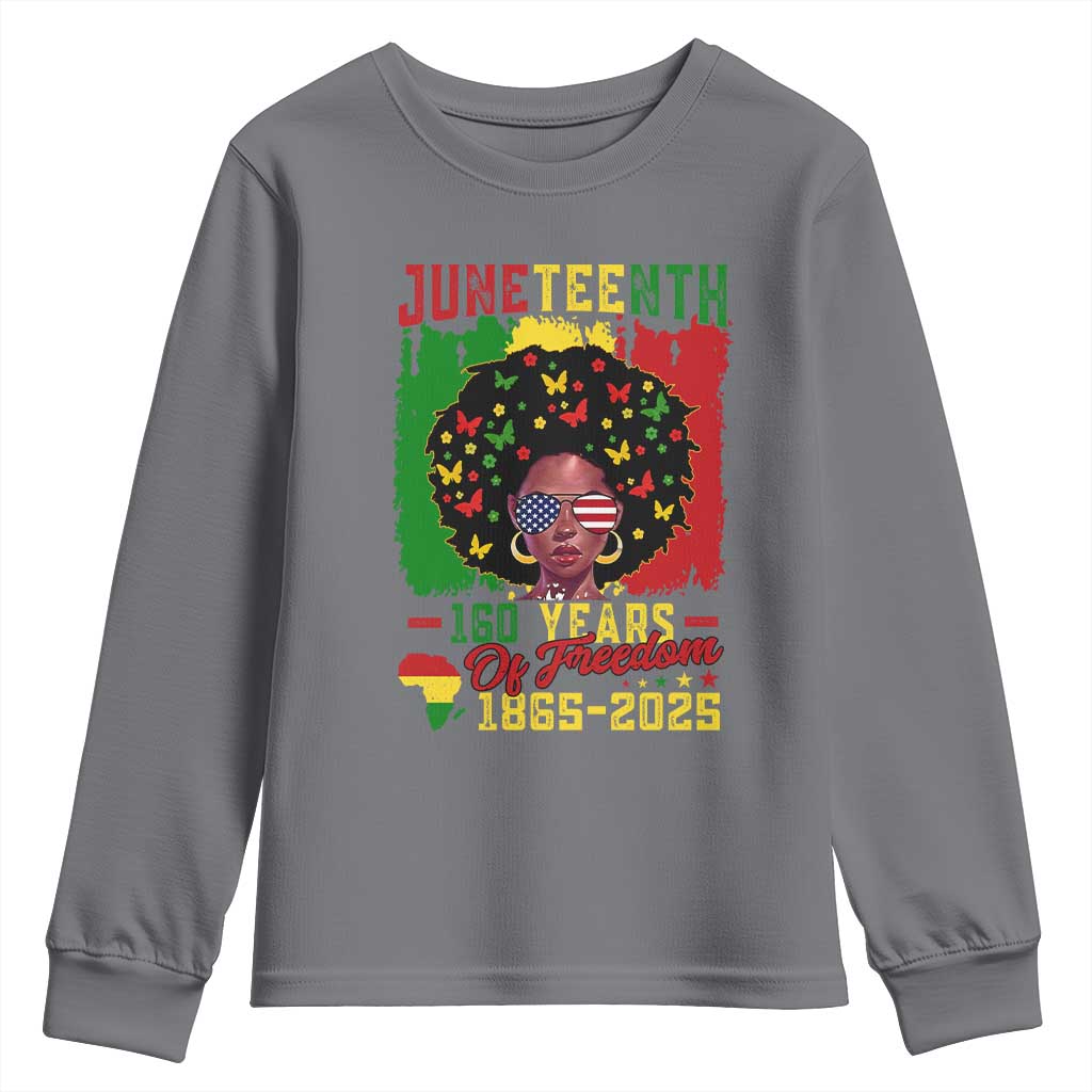 Juneteenth 160 Years Of Freedom Youth Sweatshirt African American Pride - Wonder Print Shop