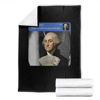 There is Motion At Your Front Door George Washington Meme Throw Blanket