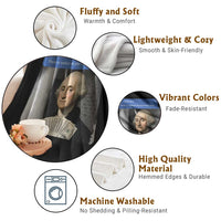 There is Motion At Your Front Door George Washington Meme Throw Blanket