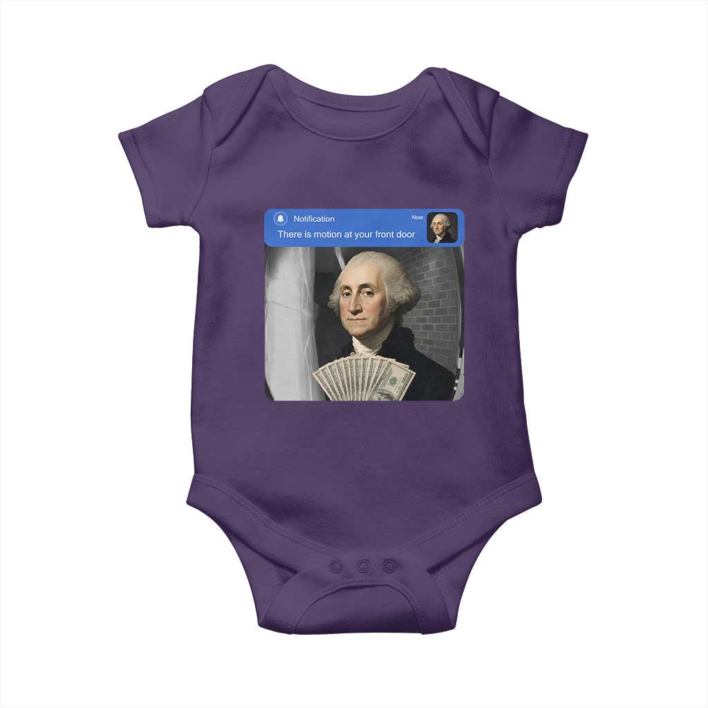 There is Motion At Your Front Door George Washington Meme Baby Onesie