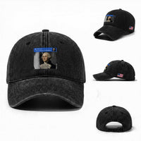 There is Motion At Your Front Door George Washington Meme Washed Cotton Baseball Cap