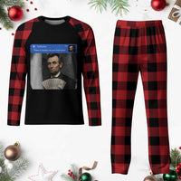 There is Motion At Your Front Door Abraham Lincoln Meme Plaid Pajama Set
