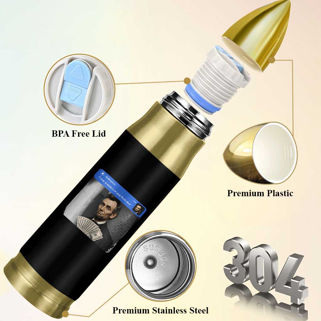 There is Motion At Your Front Door Abraham Lincoln Meme Bullet Tumbler