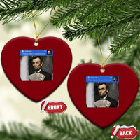 There is Motion At Your Front Door Abraham Lincoln Meme Ceramic Ornament