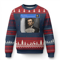 There is Motion At Your Front Door Abraham Lincoln Meme Ugly Christmas Sweater