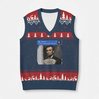 There is Motion At Your Front Door Abraham Lincoln Meme V-Neck Knit Sweater Vest