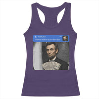 There is Motion At Your Front Door Abraham Lincoln Meme Racerback Tank Top