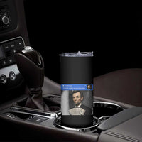 There is Motion At Your Front Door Abraham Lincoln Meme Skinny Tumbler