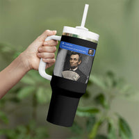 There is Motion At Your Front Door Abraham Lincoln Meme Tumbler With Handle