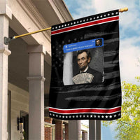 There is Motion At Your Front Door Abraham Lincoln Meme Patriotic Garden Flag