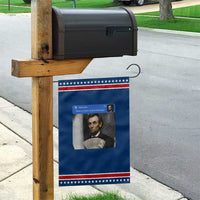 There is Motion At Your Front Door Abraham Lincoln Meme Patriotic Garden Flag