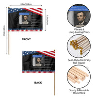 There is Motion At Your Front Door Abraham Lincoln Meme Patriotic Handheld Flag