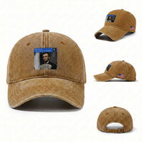There is Motion At Your Front Door Abraham Lincoln Meme Washed Cotton Baseball Cap