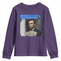 There is Motion At Your Front Door Abraham Lincoln Meme Youth Sweatshirt