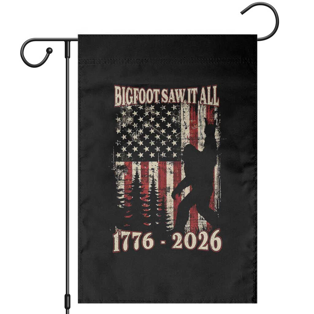 Bigfoot 250th Anniversary USA Garden Flag Bigfoot Saw It All 1776 2026 4th of July